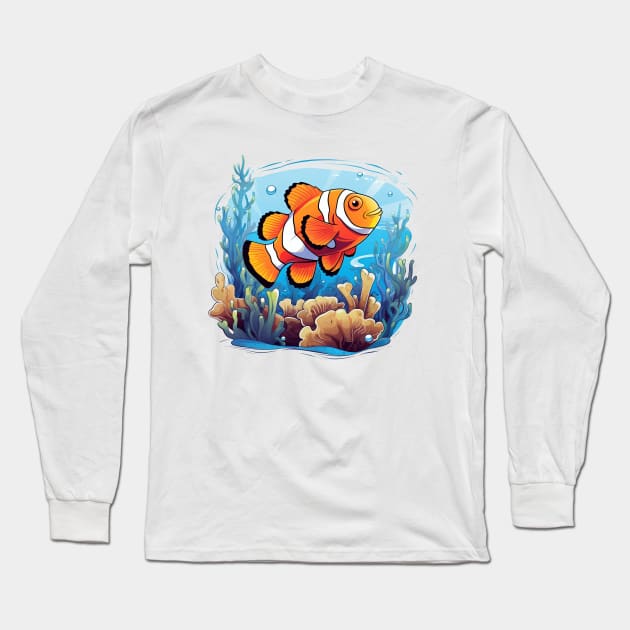 Clownfish Long Sleeve T-Shirt by zooleisurelife